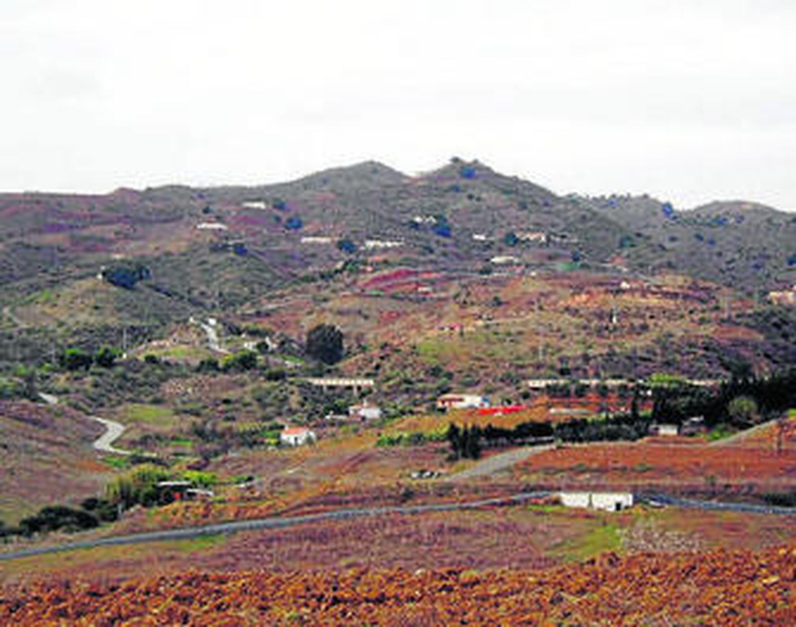 Vista panorámica de una zona del municipio de Cártama.