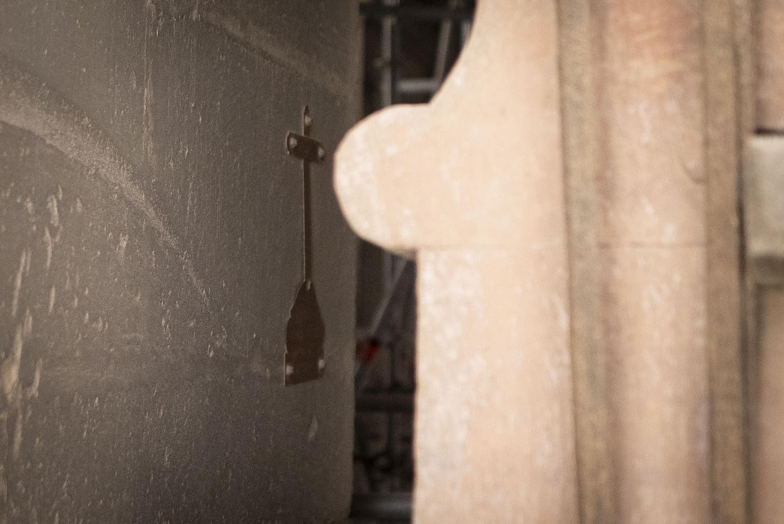 La restauración de la torre de la Catedral de Granada, desde dentro