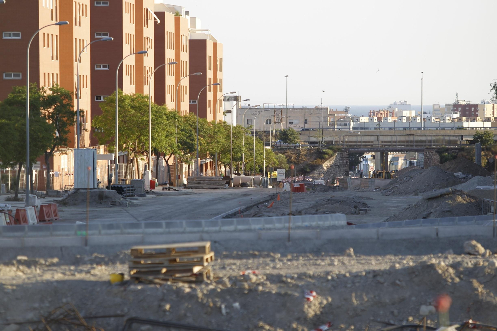 Obras del soterramiento de las vías del tren a su paso por la ciudad