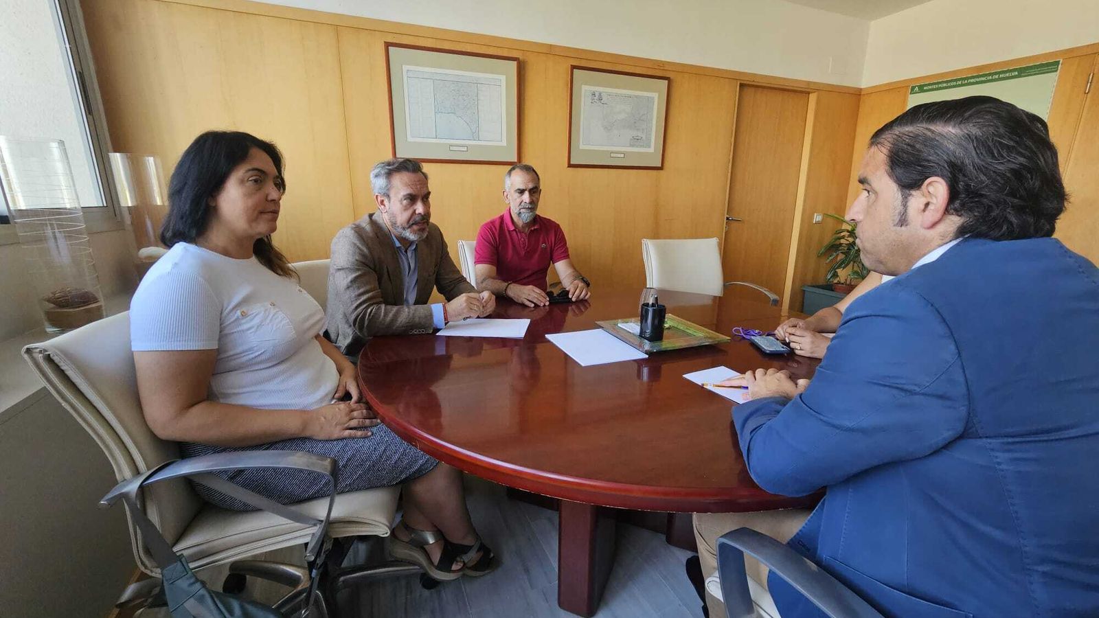 El delegado de Sostenibilidad, Pedro Yórquez, durante su reunión con CSIF Huelva.