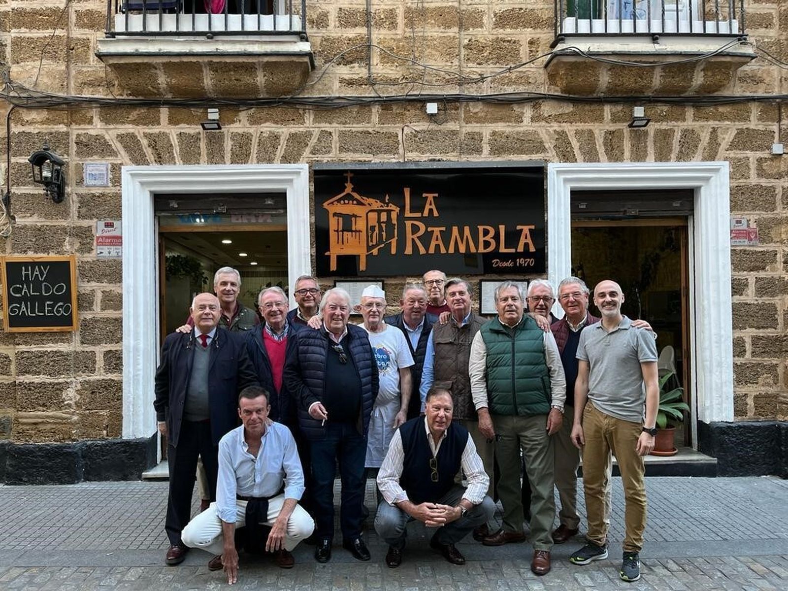 Antonio Grimaldi, Antonio Vela, Benito Moral, Francisco Orgambides, Eduardo Ares, Carlos Aranda,  Alfonso Domecq, Juan Lamet, José María Otero, Luis Aranda, José María García León, Pepe Bote, Juan Quiñones, Juan Sanlés y Sergio Ares.