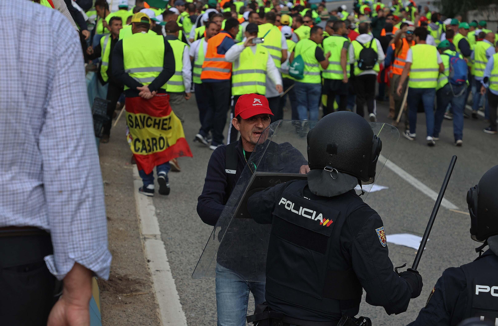 Imágenes de las protestas de los agricultores en Algeciras
