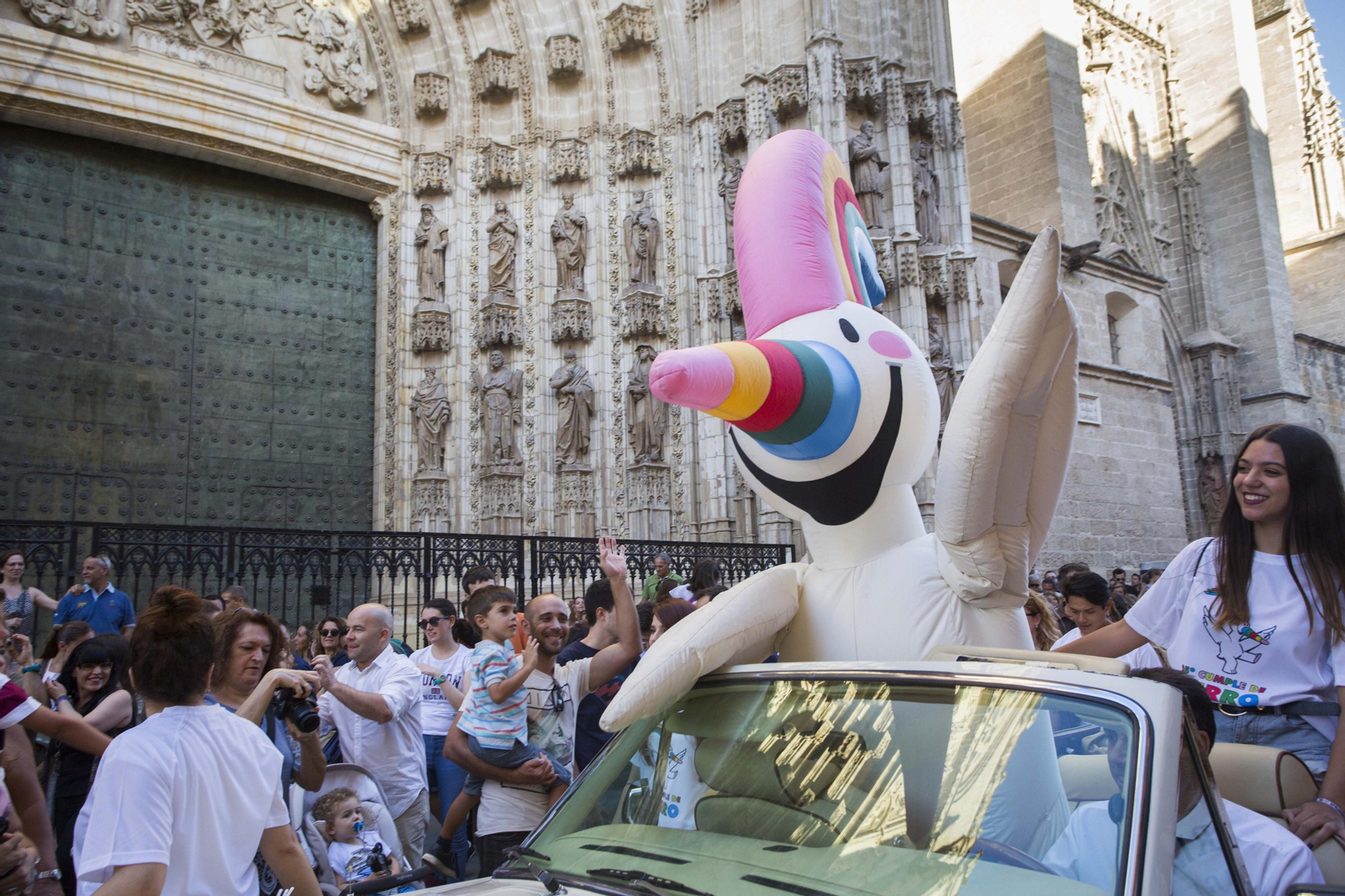 Curro en una reciente conmemoración de la muestra sevillana