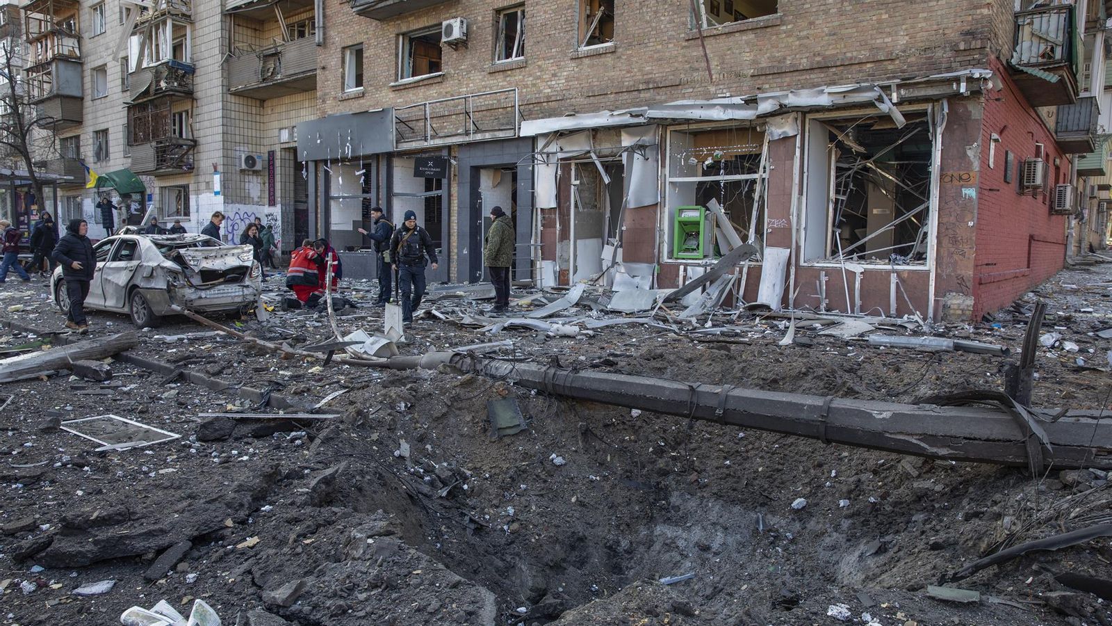 Ataque a una zona residencial de Kiev