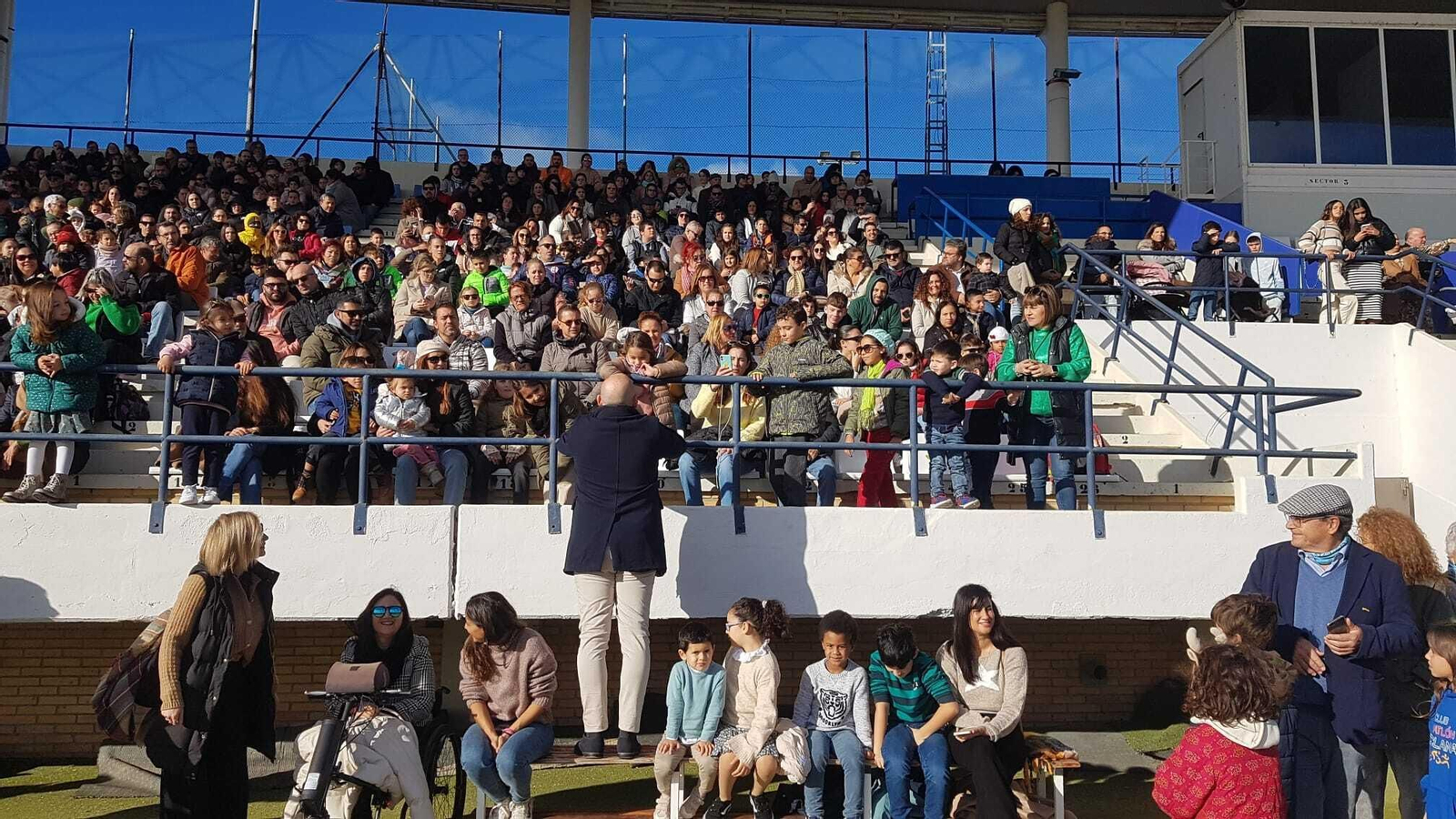 Imágenes de la llegada de los Reyes Magos en helicóptero.
