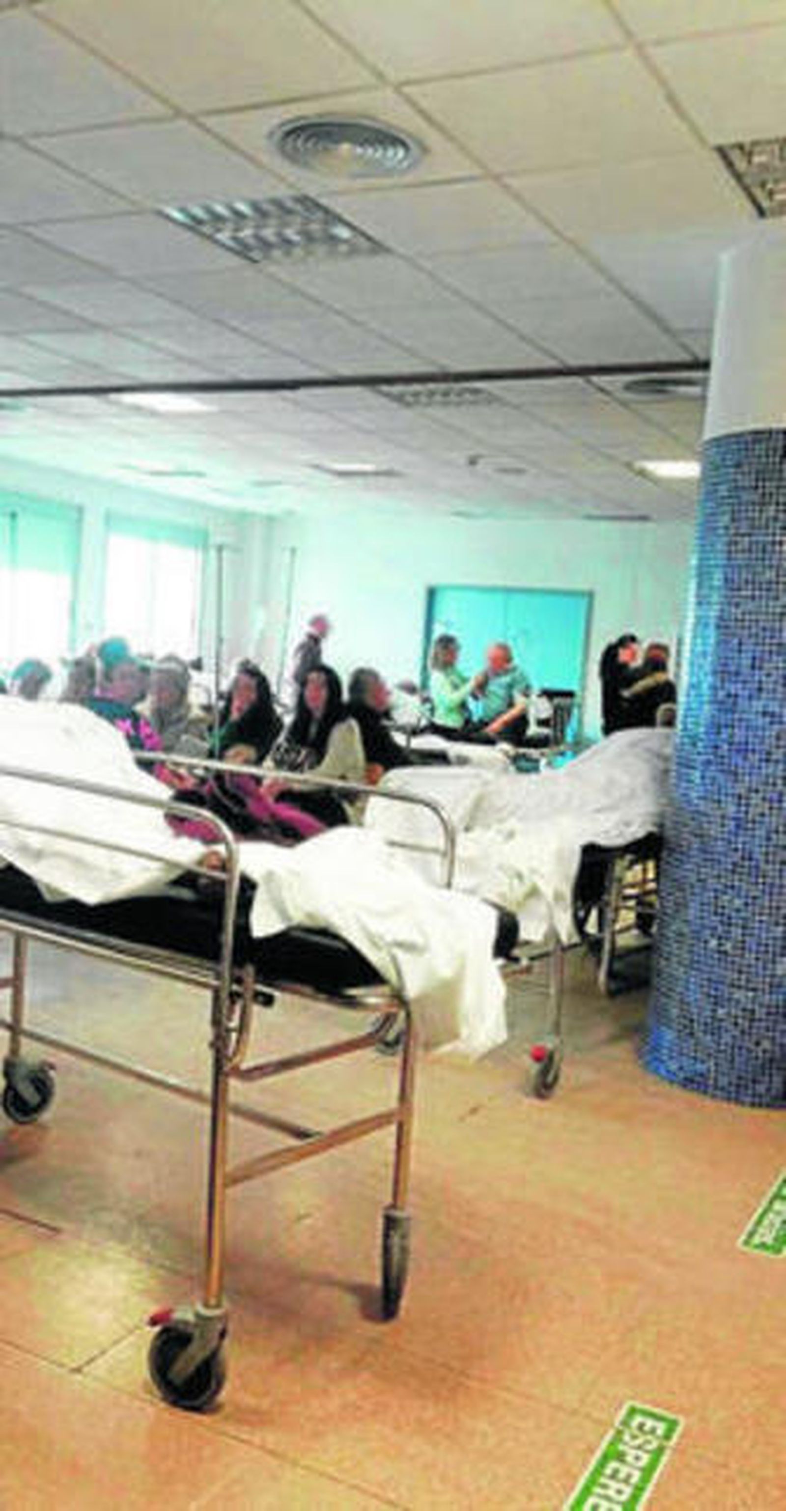 La situación de ayer en la sala de espera del Valme.