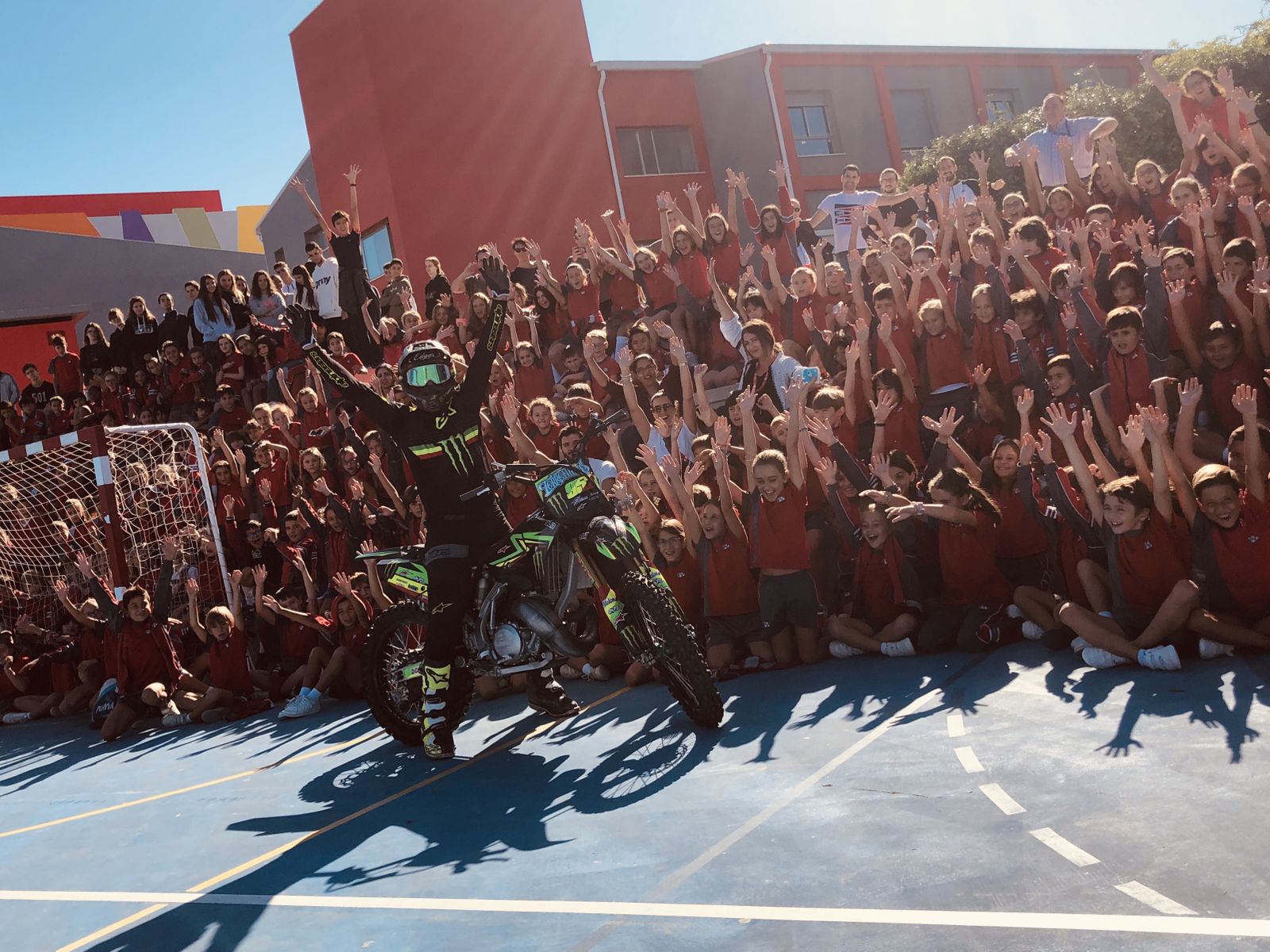 Edgar Torronteras, en el Colegio El Pinar.