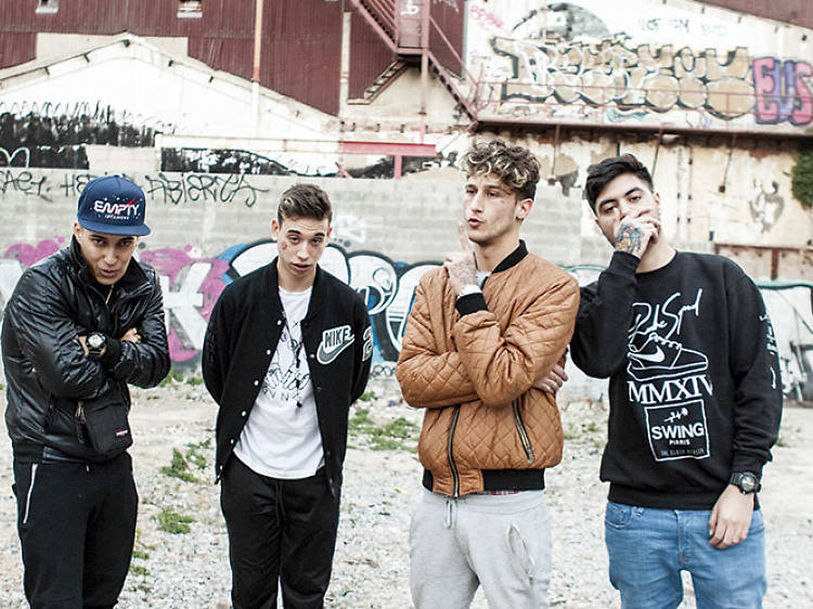 Integrantes de Pxxr Gvng posando