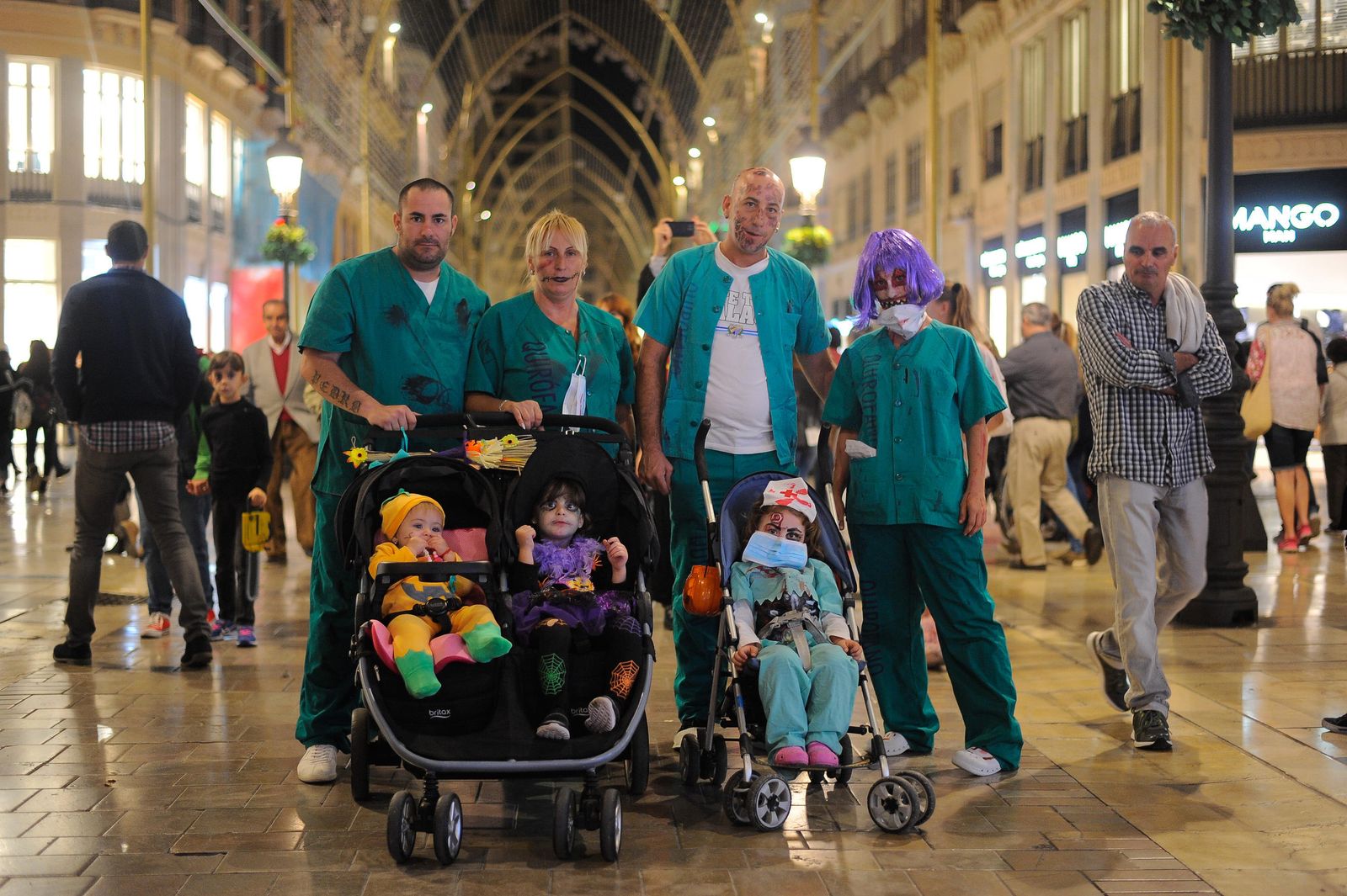 La noche de Halloween en el centro de Málaga