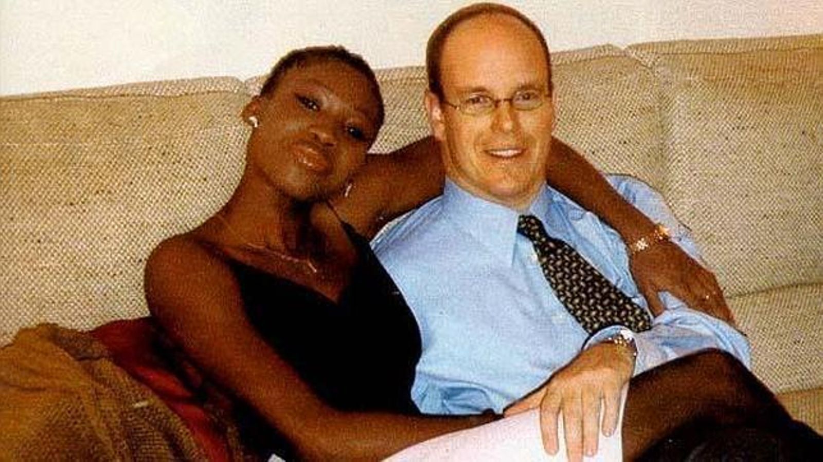 Nicole Coste, con el príncipe Alberto, cuando salían juntos.