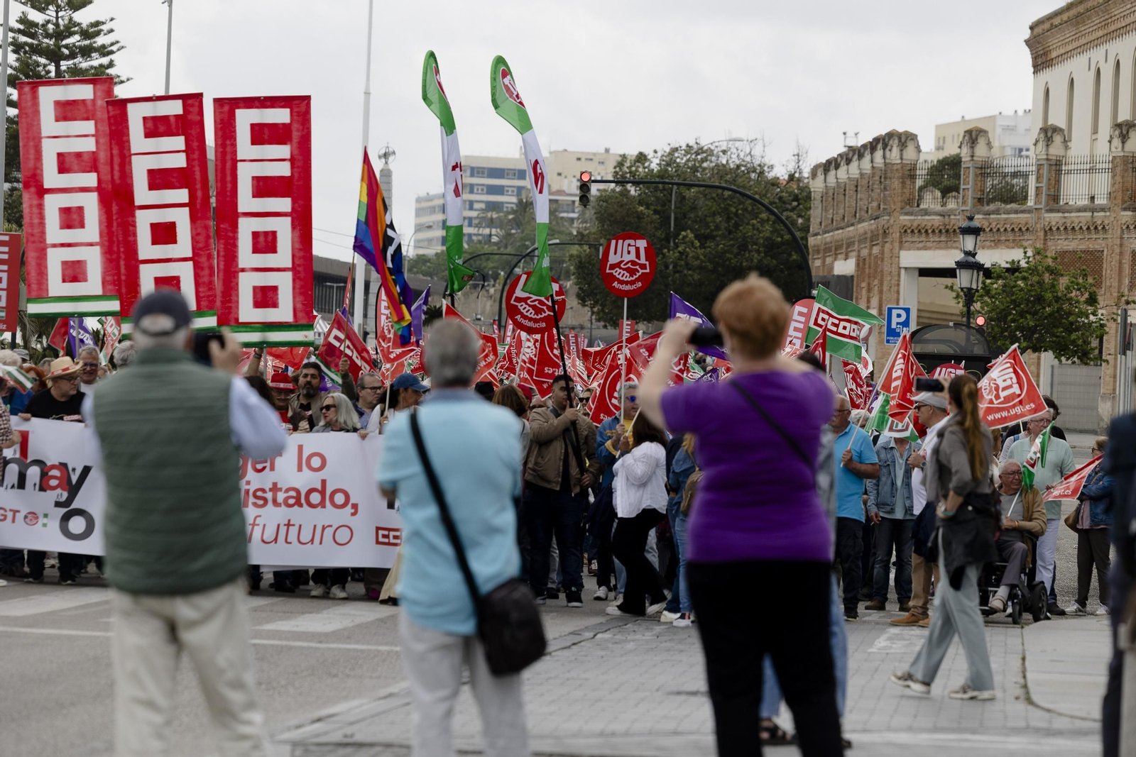 Imágenes de la manifestación del 1 de Mayo en Cádiz