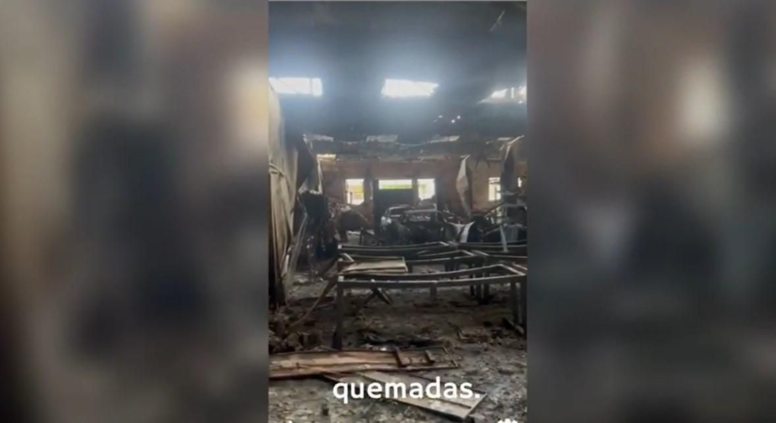 Aula arrasada por el fuego en la SAFA de Andújar. Aula arrasada por el fuego en la SAFA de Andújar.