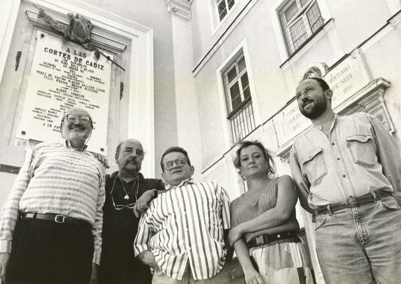 Jurado de Alcances 1994. De izquierda a derecha, Diamante, Quiñones, Fernández Palacios, Lita Mora y el cronista.