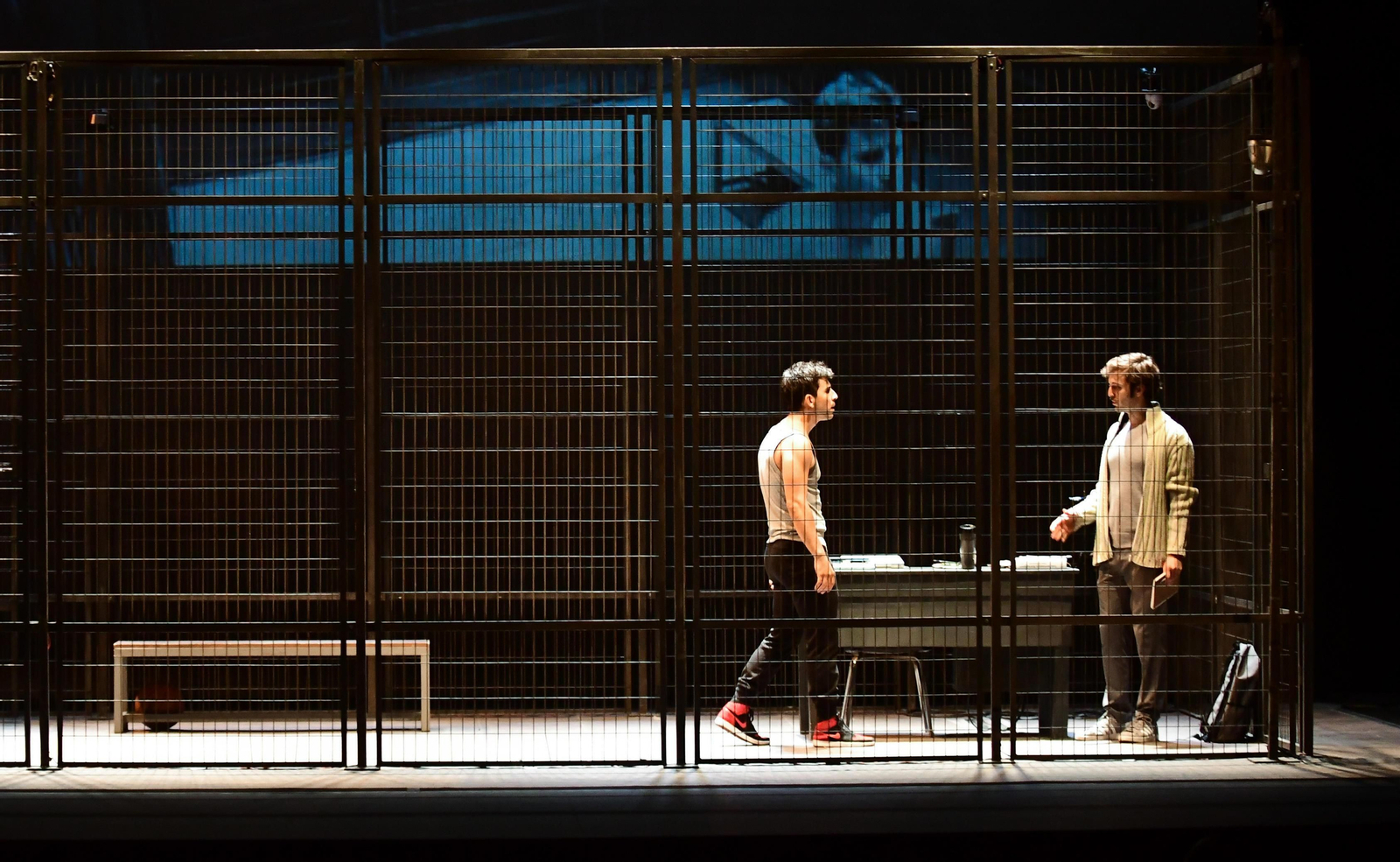 Una de las escenas de 'Tebas Land', en el Teatro Góngora.