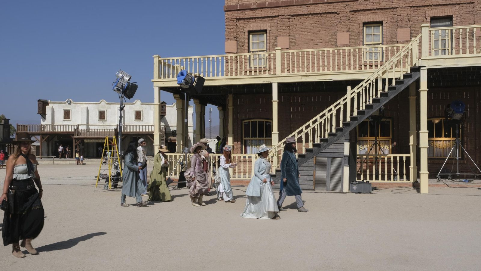 Figuración especial para la grabación del spot.