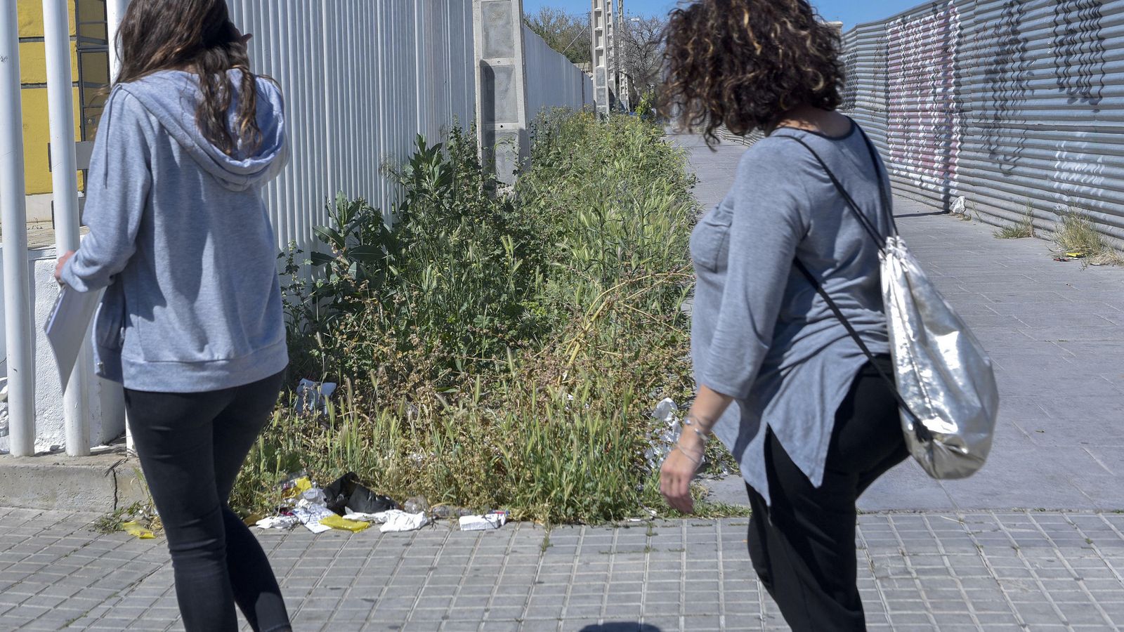 Las calles transversales del barrio