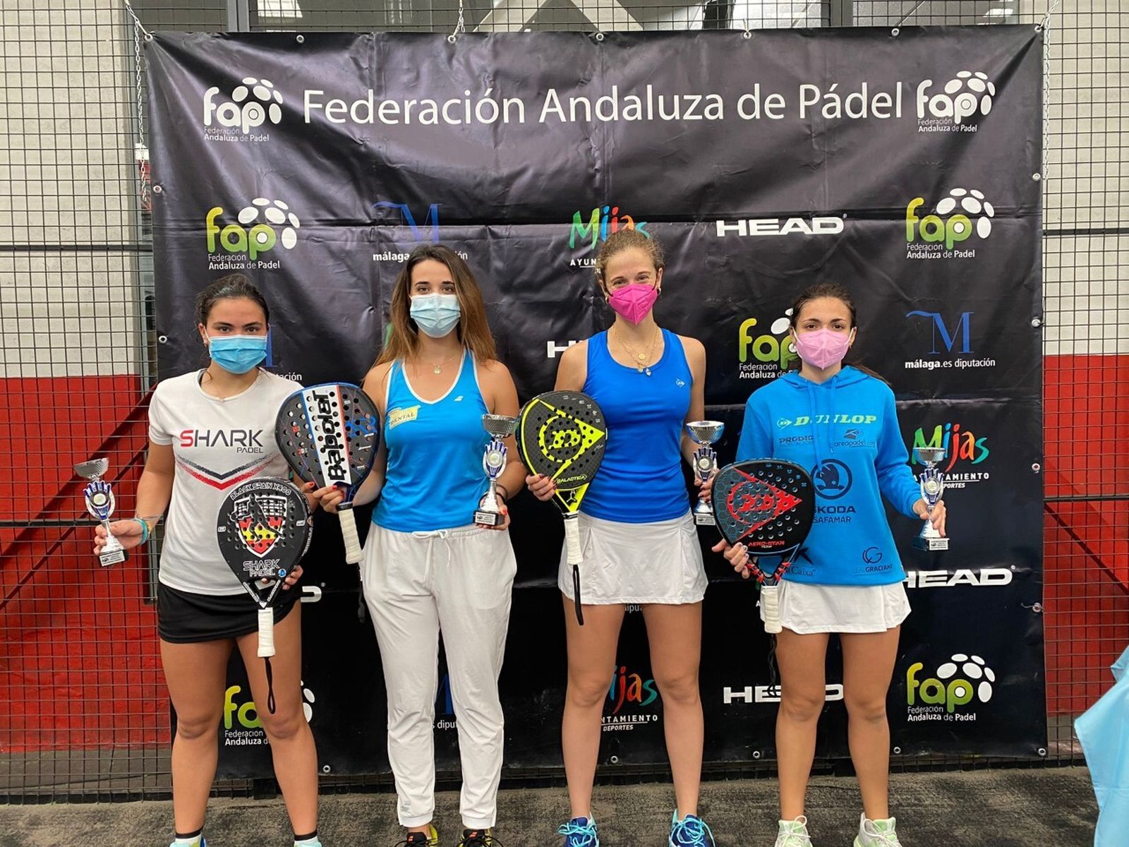 Campeonas de Málaga de pádel.