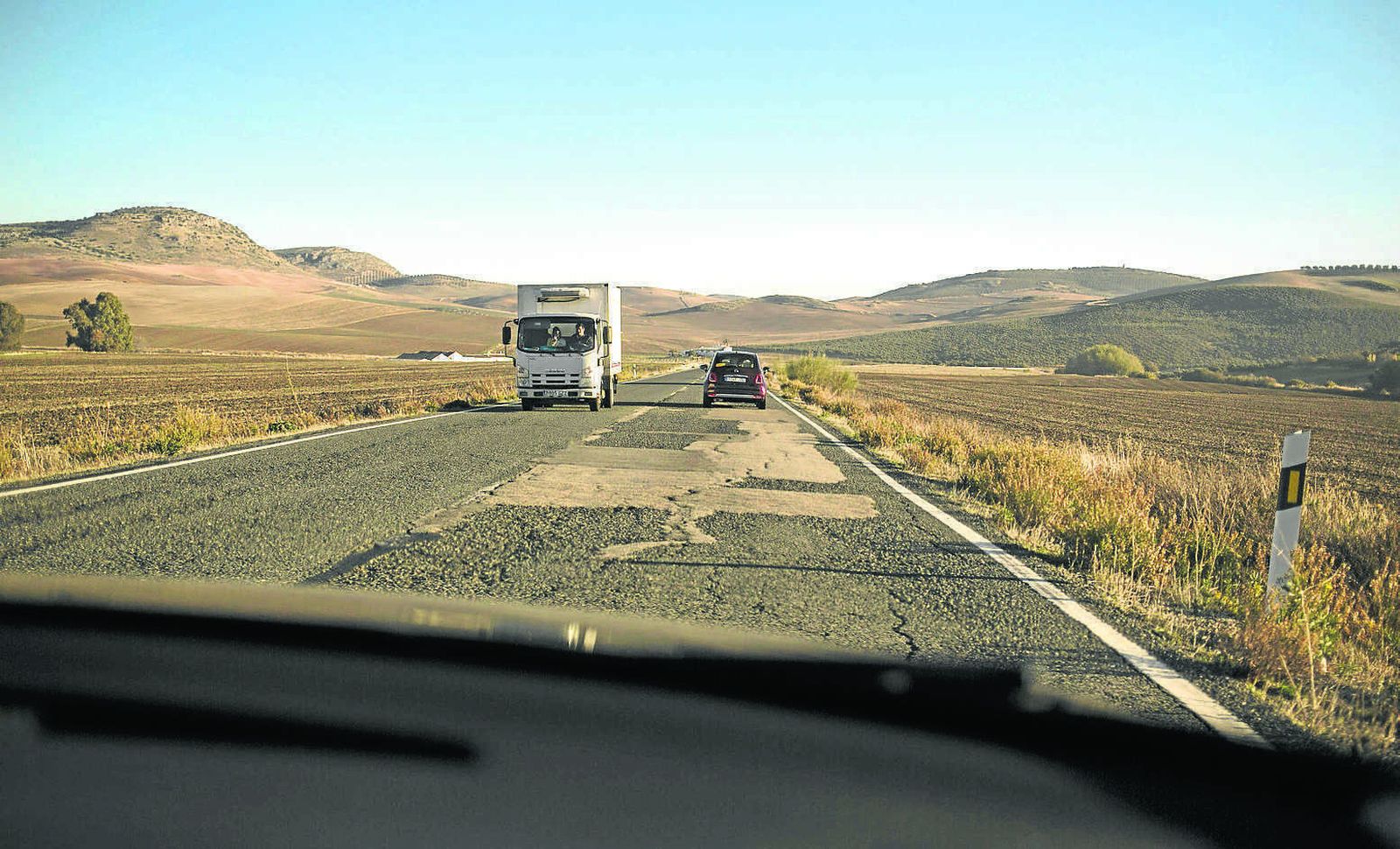 Estado de la carretera entre Ronda y Málaga por el interior.