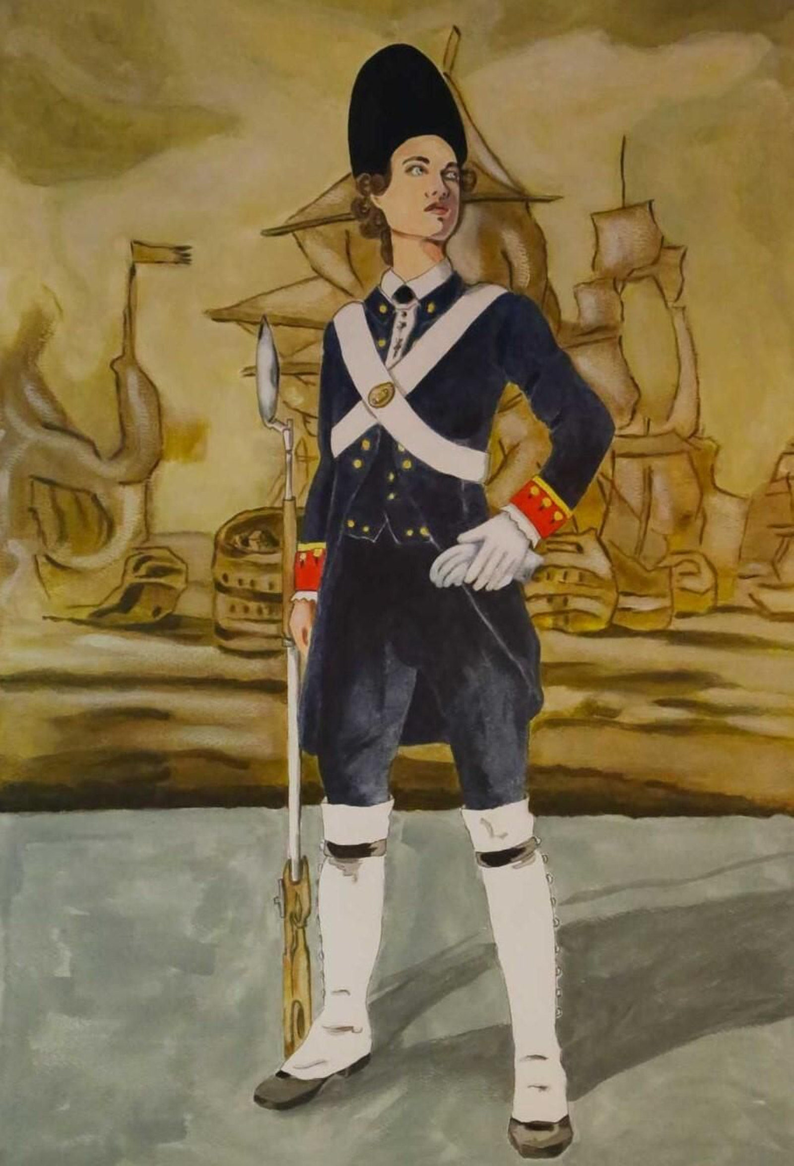 Acuarela de Ana María de Soto realizada por Amparo Alepuz en 2018.