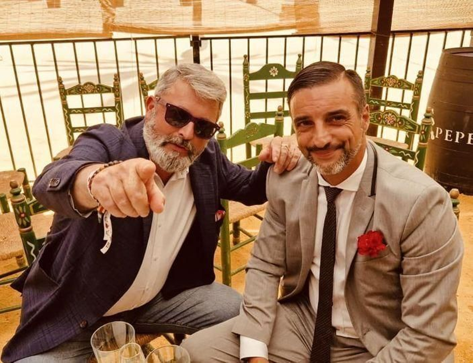 Imagen que comparte en redes sociales Rubén Pérez con José Antonio Díaz, en la pasada Feria de Jerez.