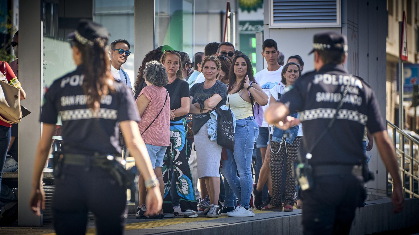 Simulacro de accidente del tranvía en San Fernando