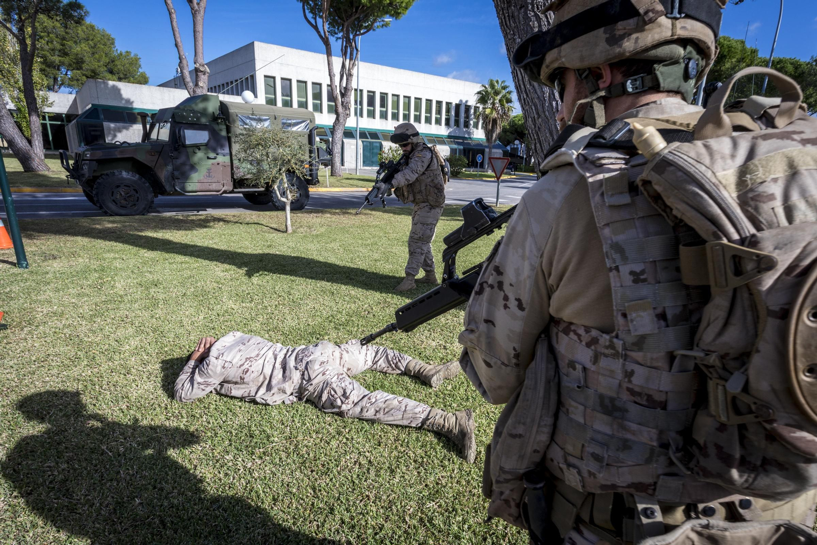 Adiestramiento de Infantería de Marina durante el ejercicio FTX-FIM 18 en la base de Rota