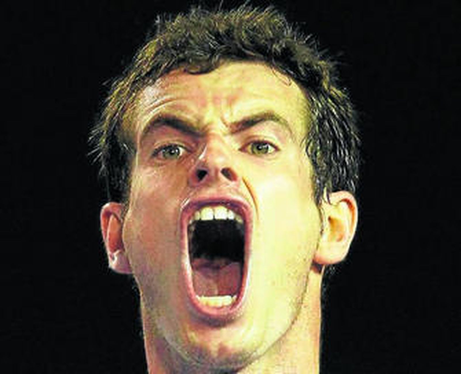 Andy Murray celebra un punto ante el croata Marin Cilic.