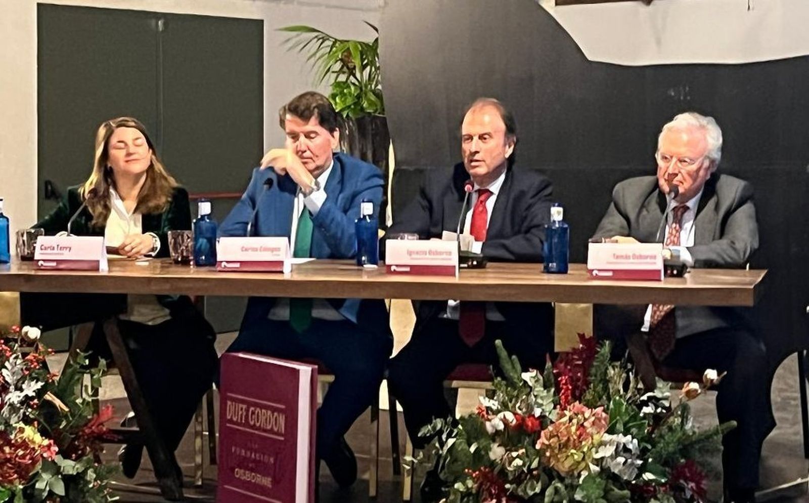 Carla Terry, Carlos Cólogan, Ignacio Osborne y  Tomás Osborne.