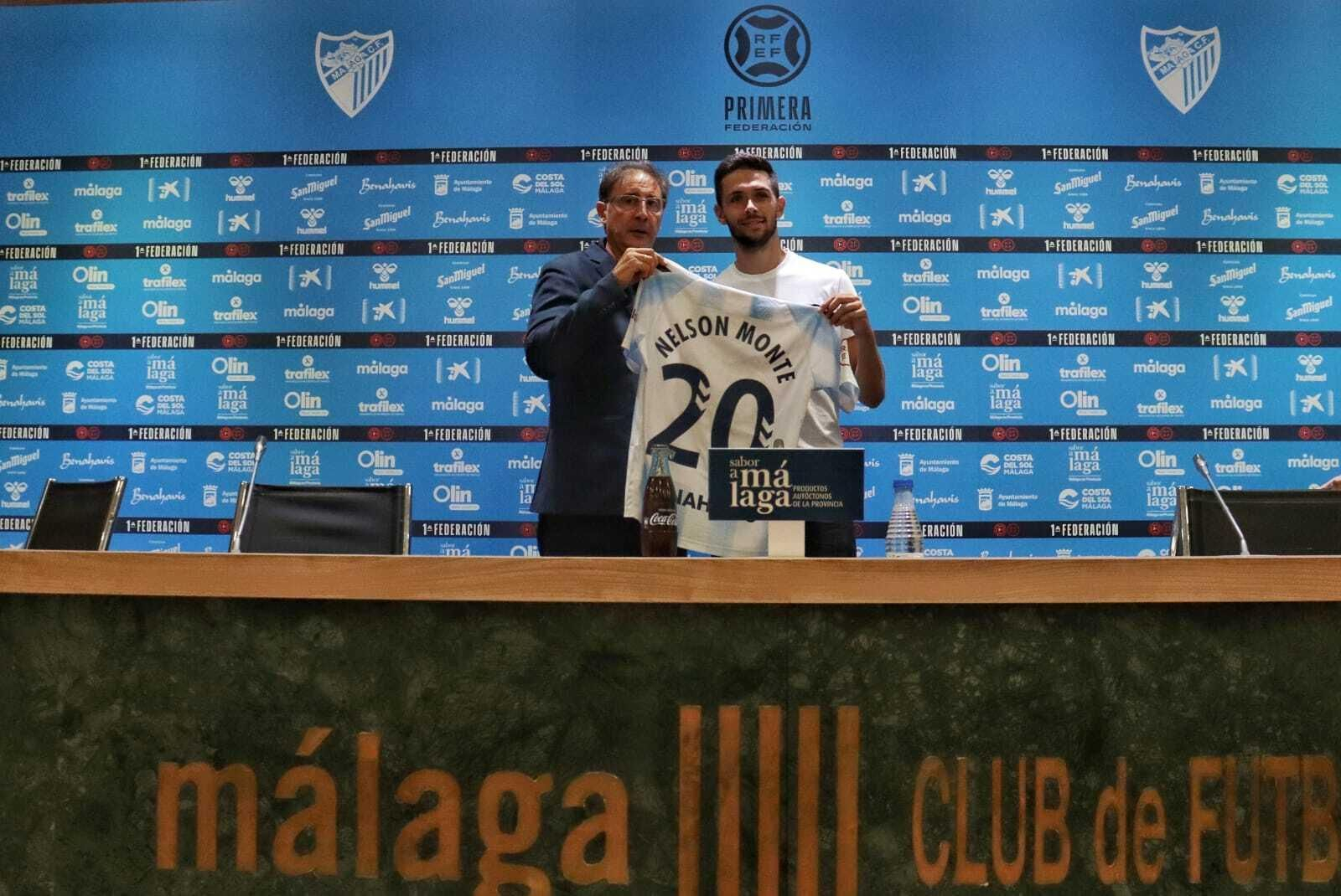 La presentación de Nelson Monte con el Málaga CF, en fotos