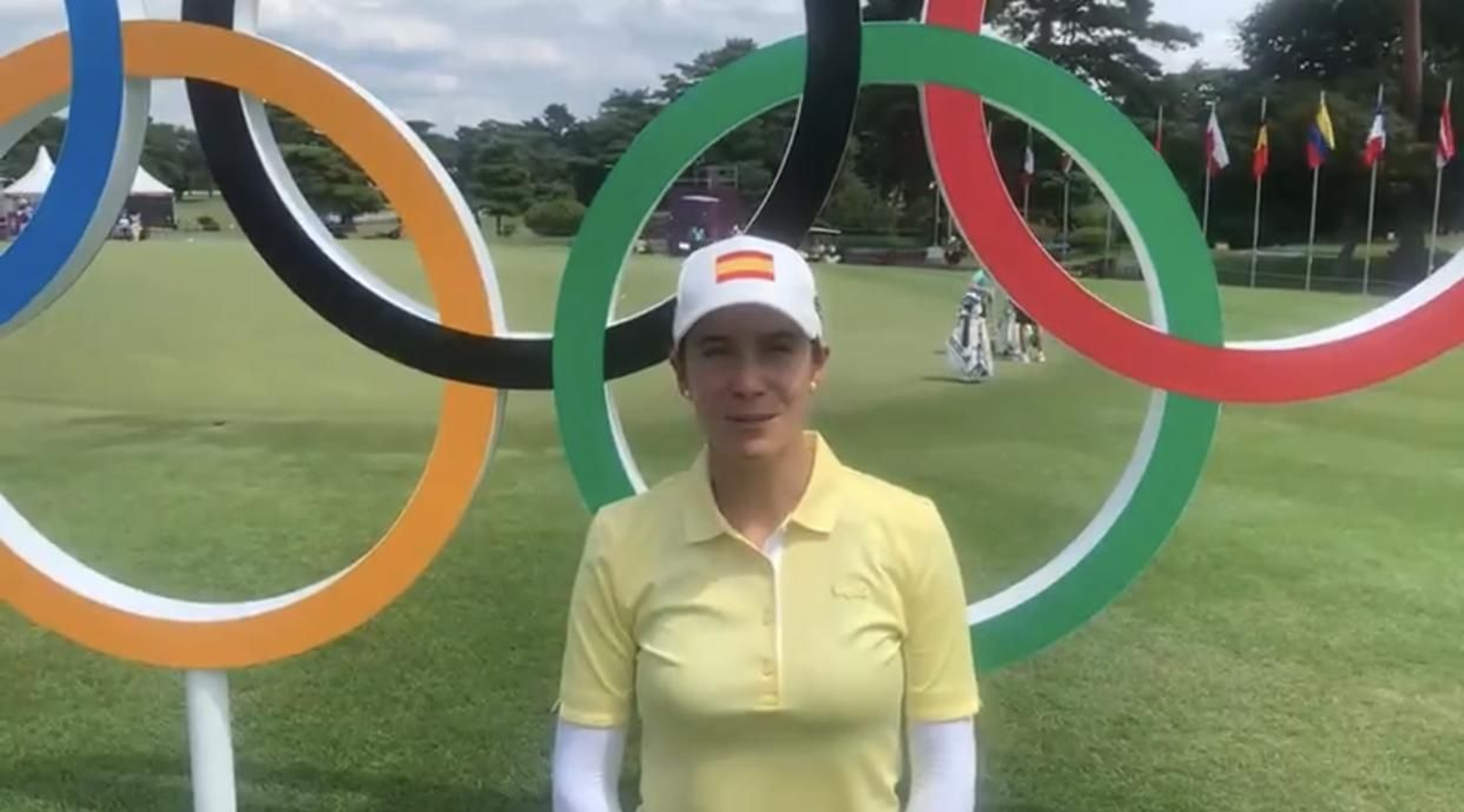 Azahara Muñoz, en el campo de Kasumigaseki.
