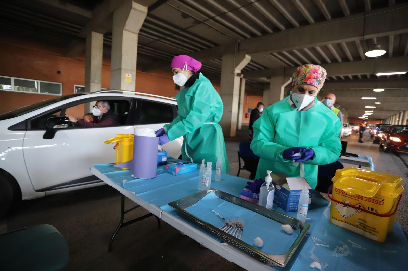 Vacunación en el Nuevo Colombino.