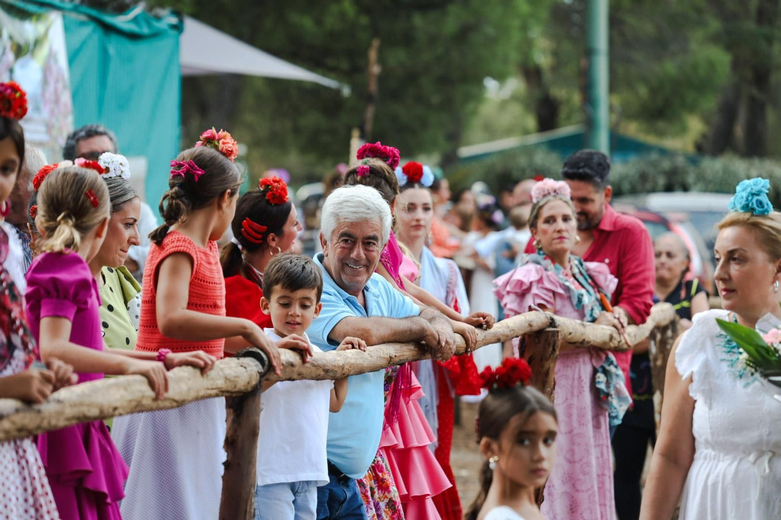 Imágenes de la procesión de Nuestra Señora de los Milagros, patrona de Palos de la Frontera, en la romería en el pinar de La Rábida