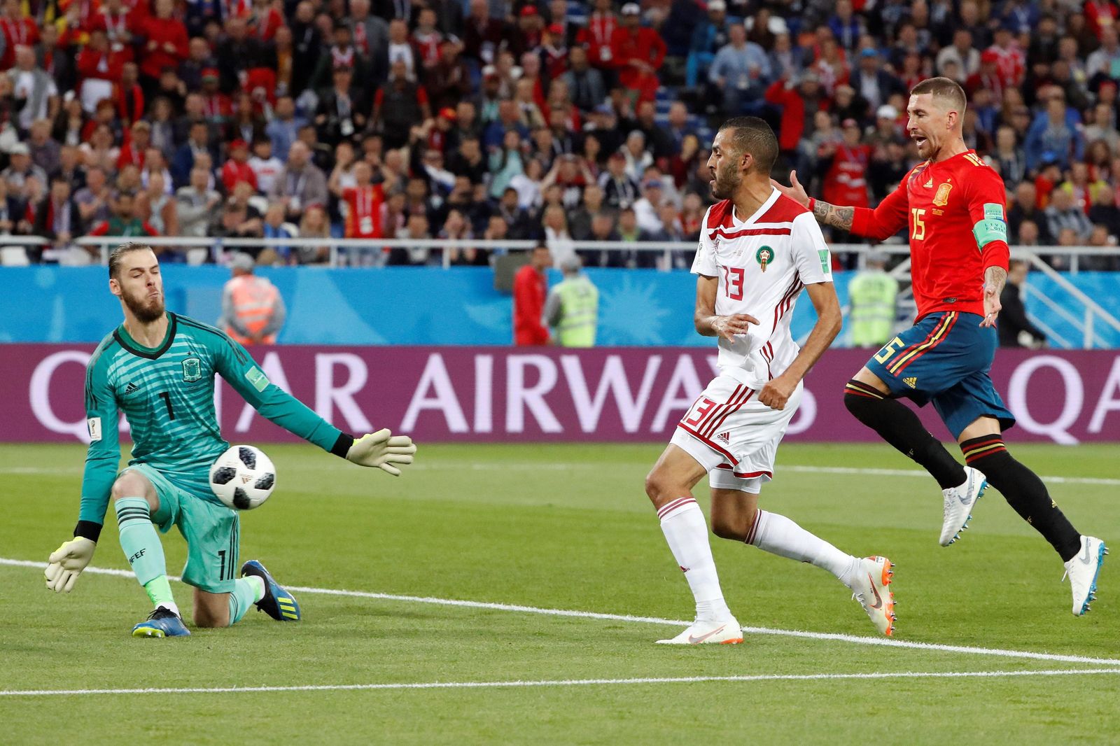 Las imágenes del España-Marruecos