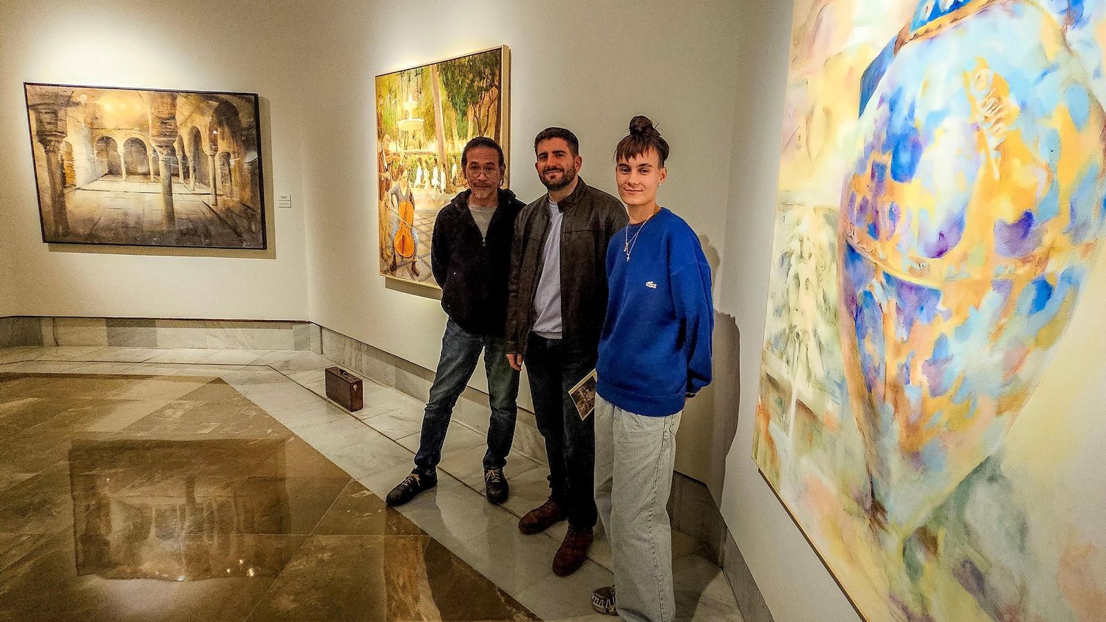 Yosio Yamasaki, Adrián Marmolejo y María Porcel.