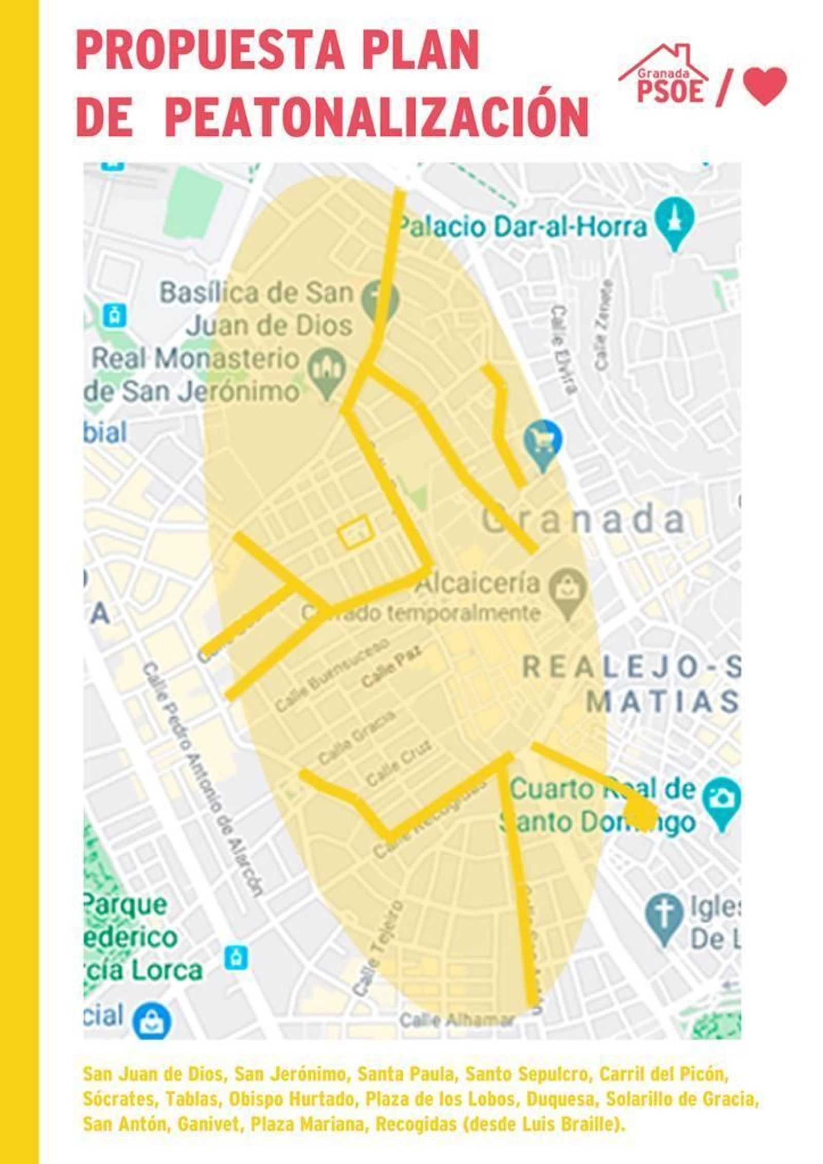 Propuesta de Plan de Peatonalización del PSOE