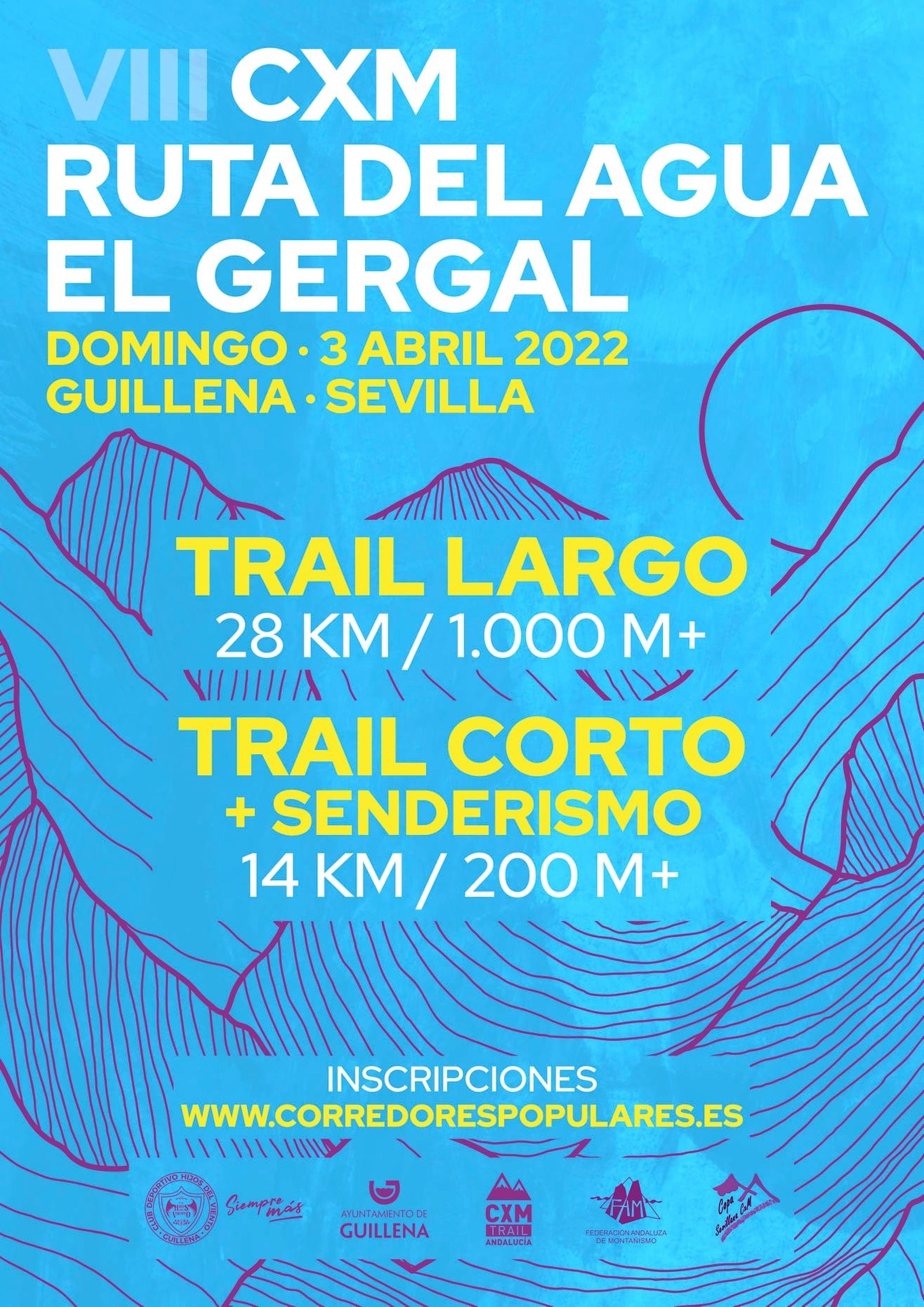 Cartel  del trail de la Ruta del Agua.