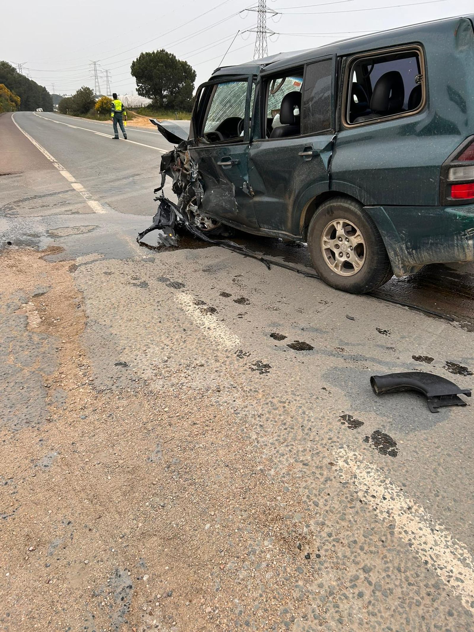 Accidente mortal en Moguer: Muere un hombre de 50 años tras chocar brutalmente contra otro vehículo