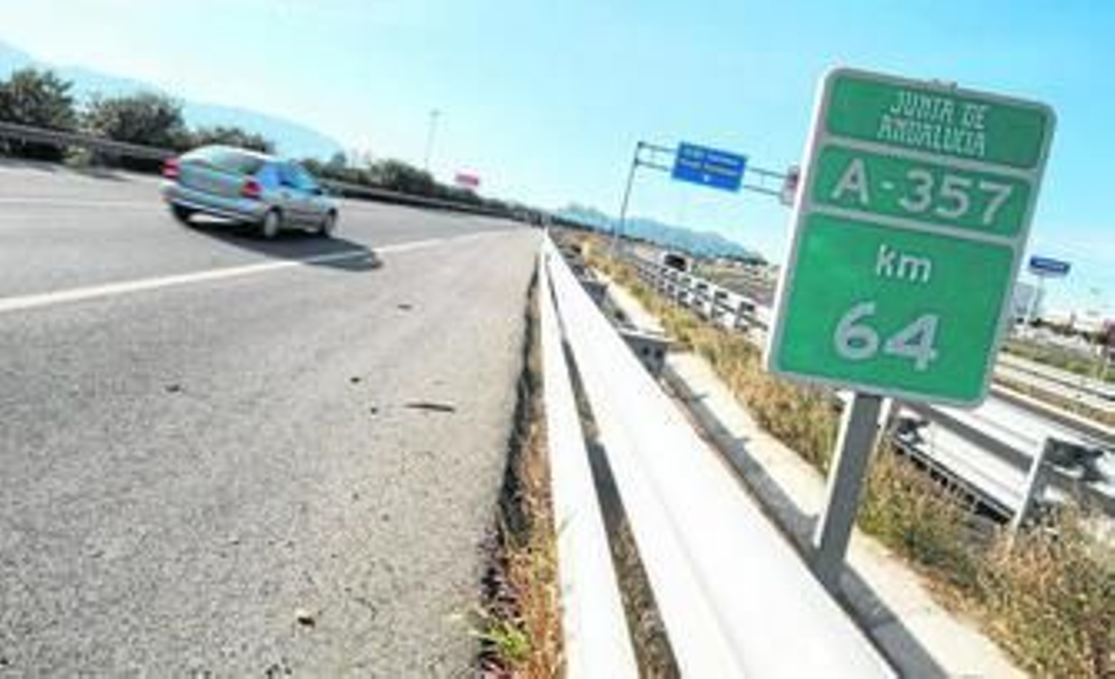 Zona de la A-357 en la que se produjo el atropello.