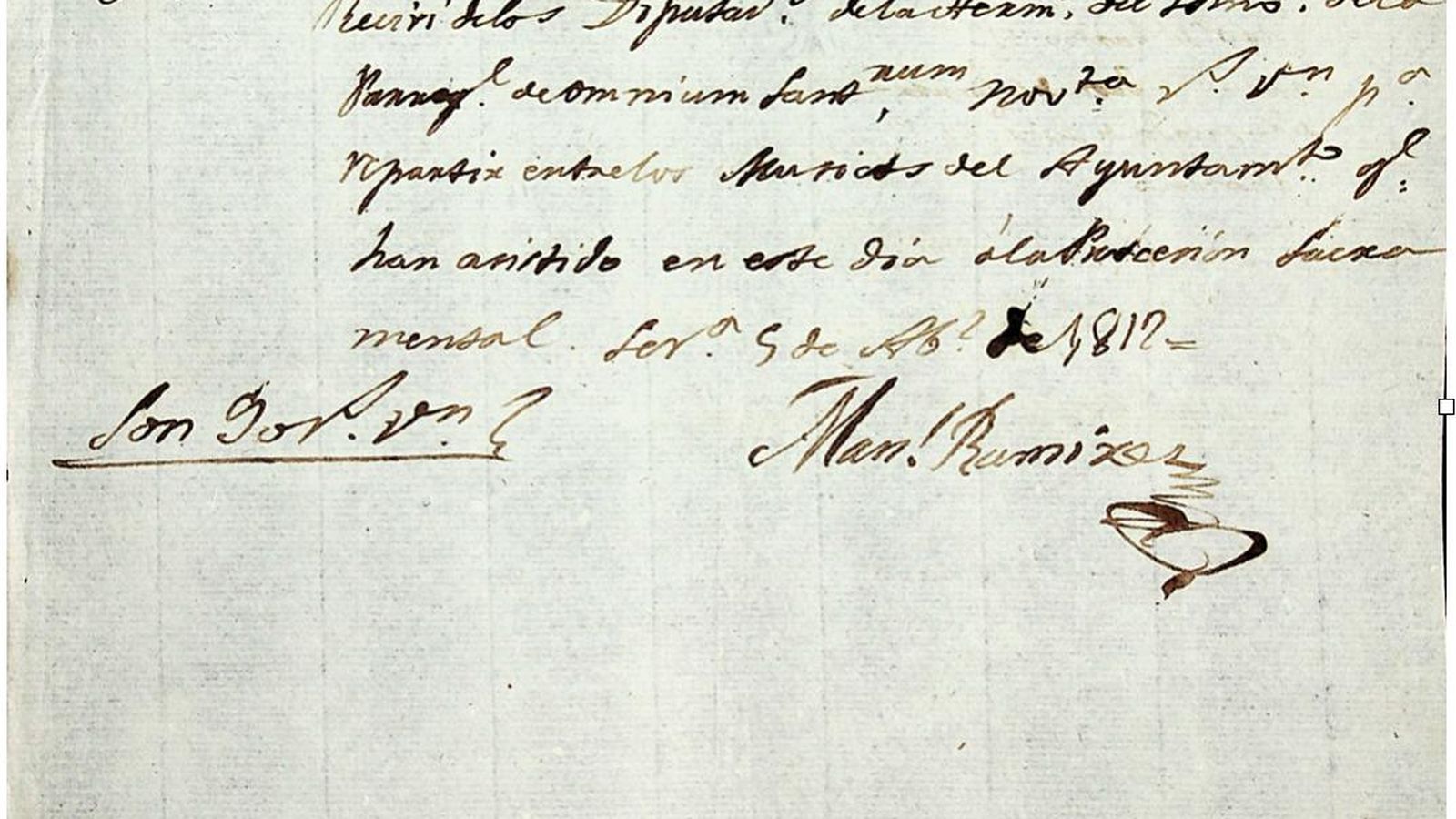 El documento hallado en el archivo de la Hermandad de Todos los Santos.