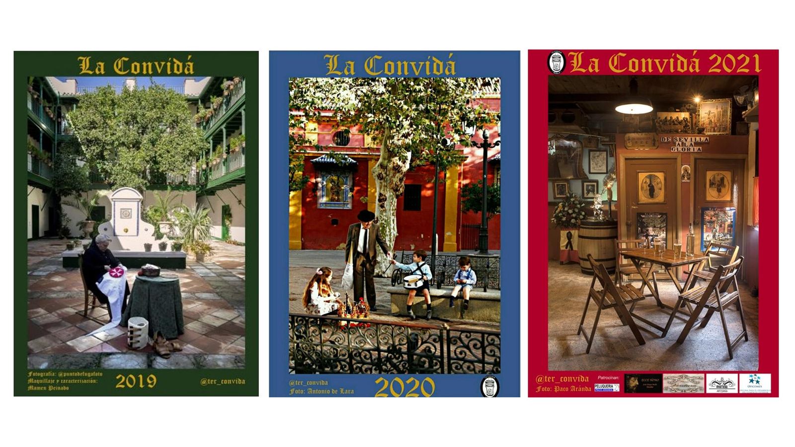 Carteles de la "La Convidá" de los últimos tres años