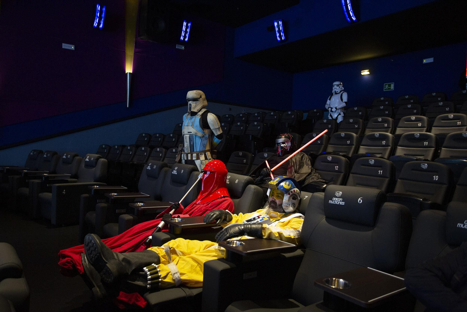 Personajes de 'Star Wars', en los asientos reclinables de la Sala Onyx.