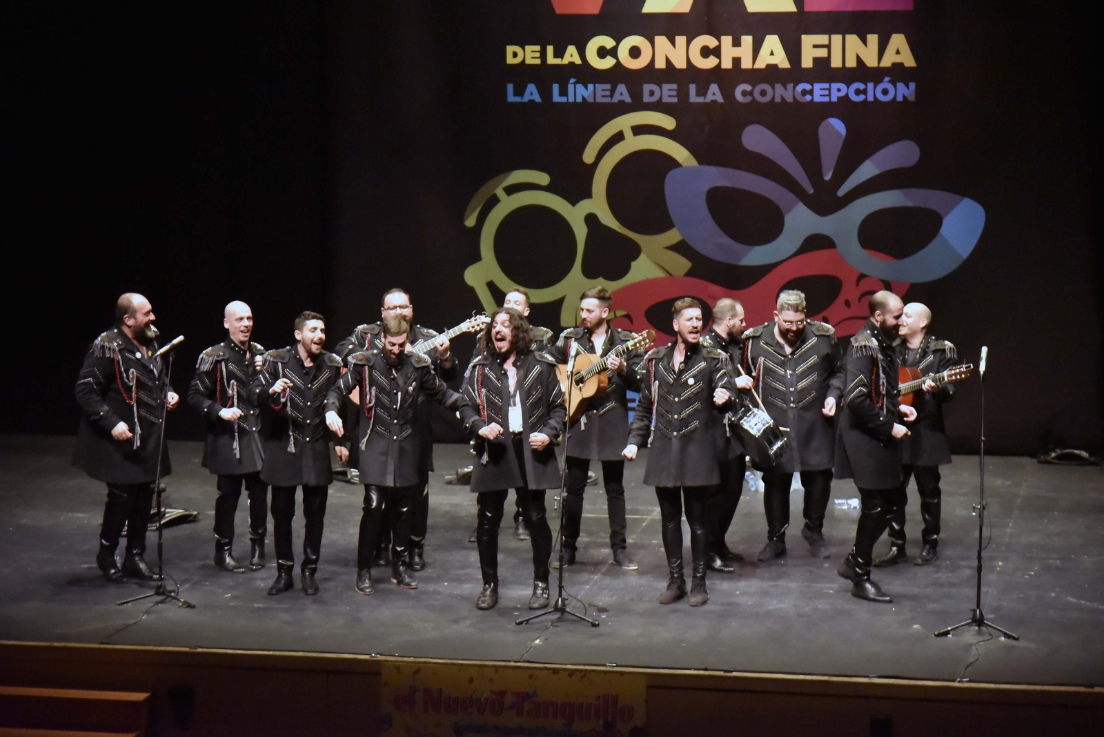 La final del concurso de agrupaciones del carnaval de La Línea, en 2020.