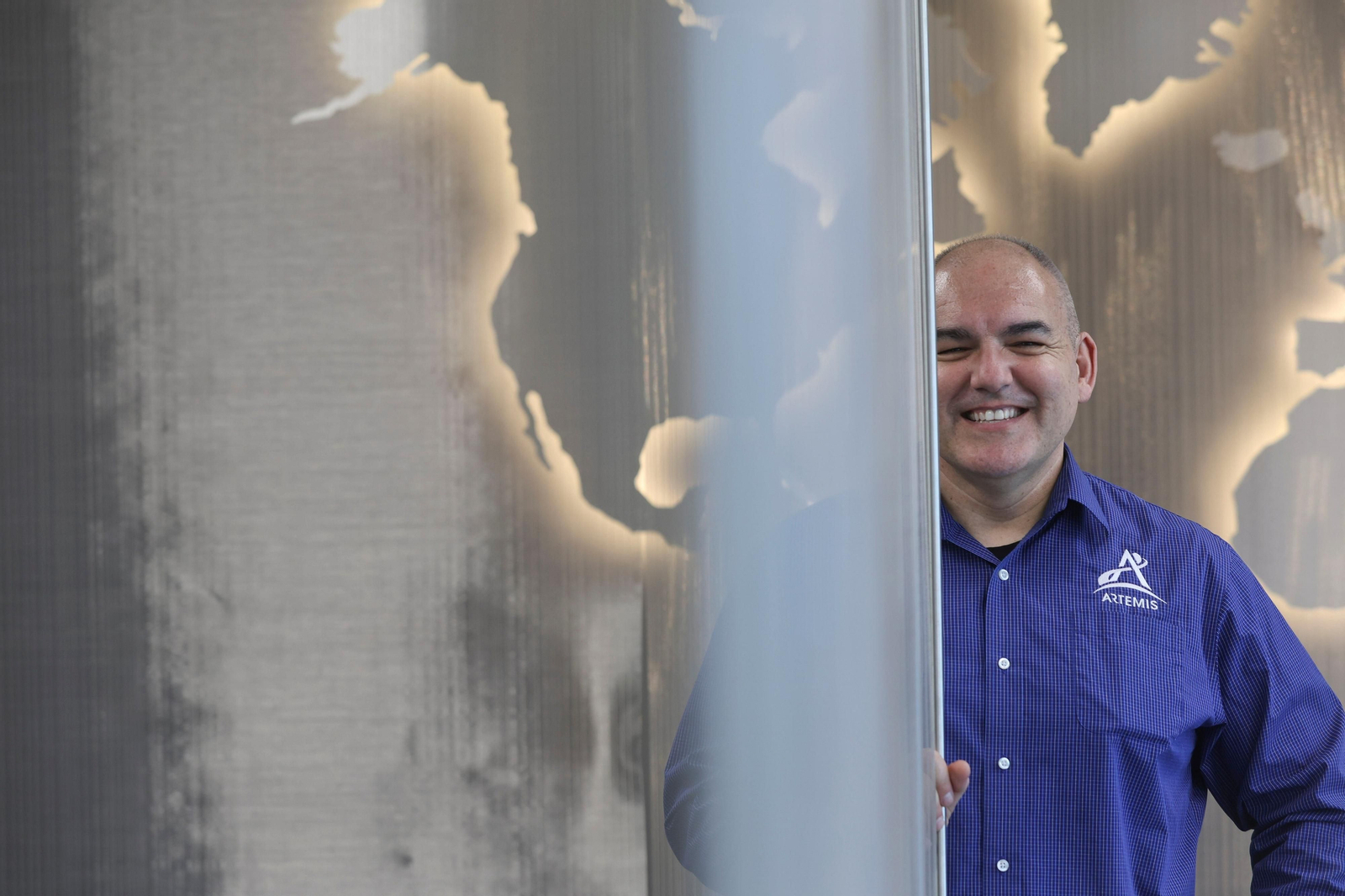 Carlos García-Galán durante una entrevista.