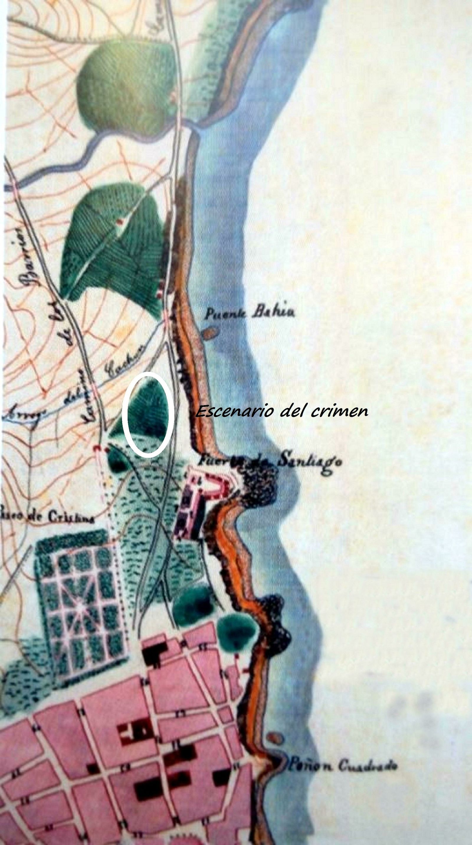 La huerta del Canina fue el escenario del crimen.