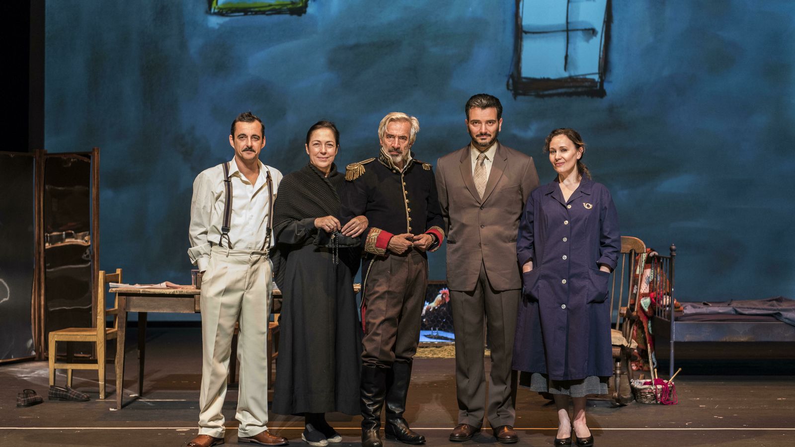 El reparto de 'El coronel no tiene quien le escriba'.