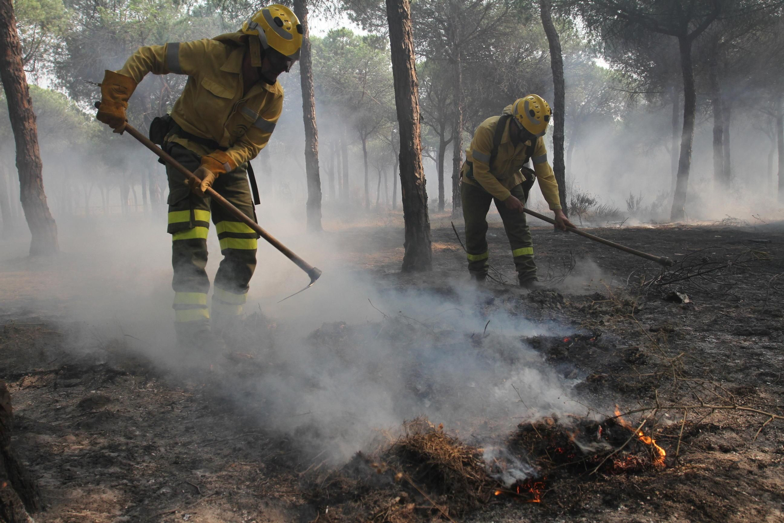 Las imágenes del incendio en Moguer y Mazagón