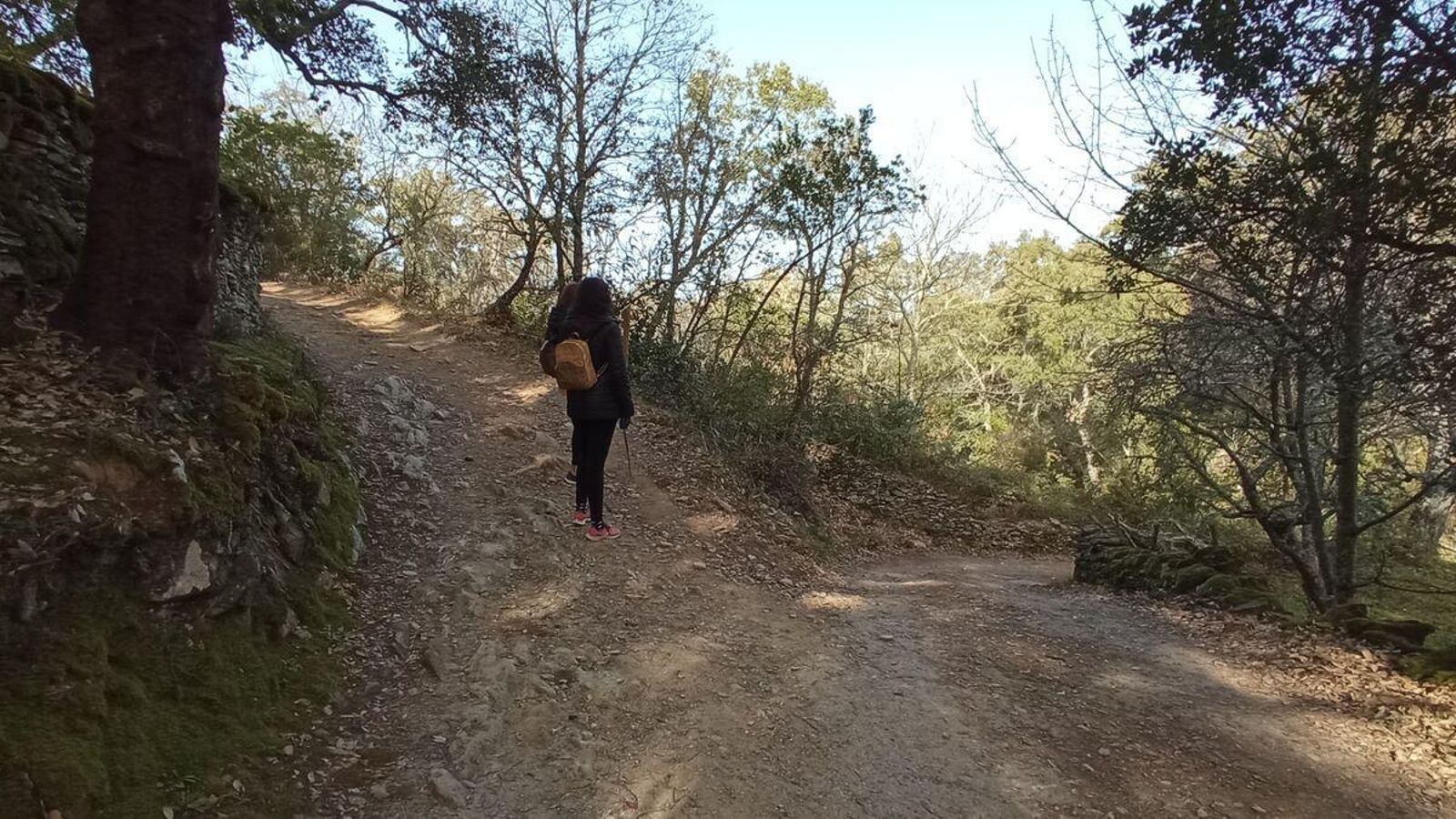 Bifurcación que hay que tomar hacia la izquierda