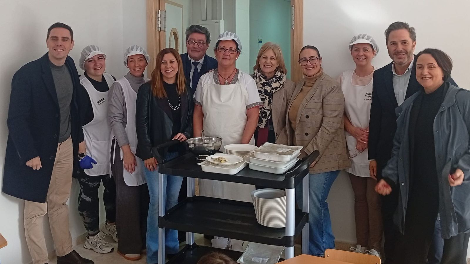 Un momento de la visita institucional al colegio La Alcazaba de Jerez.