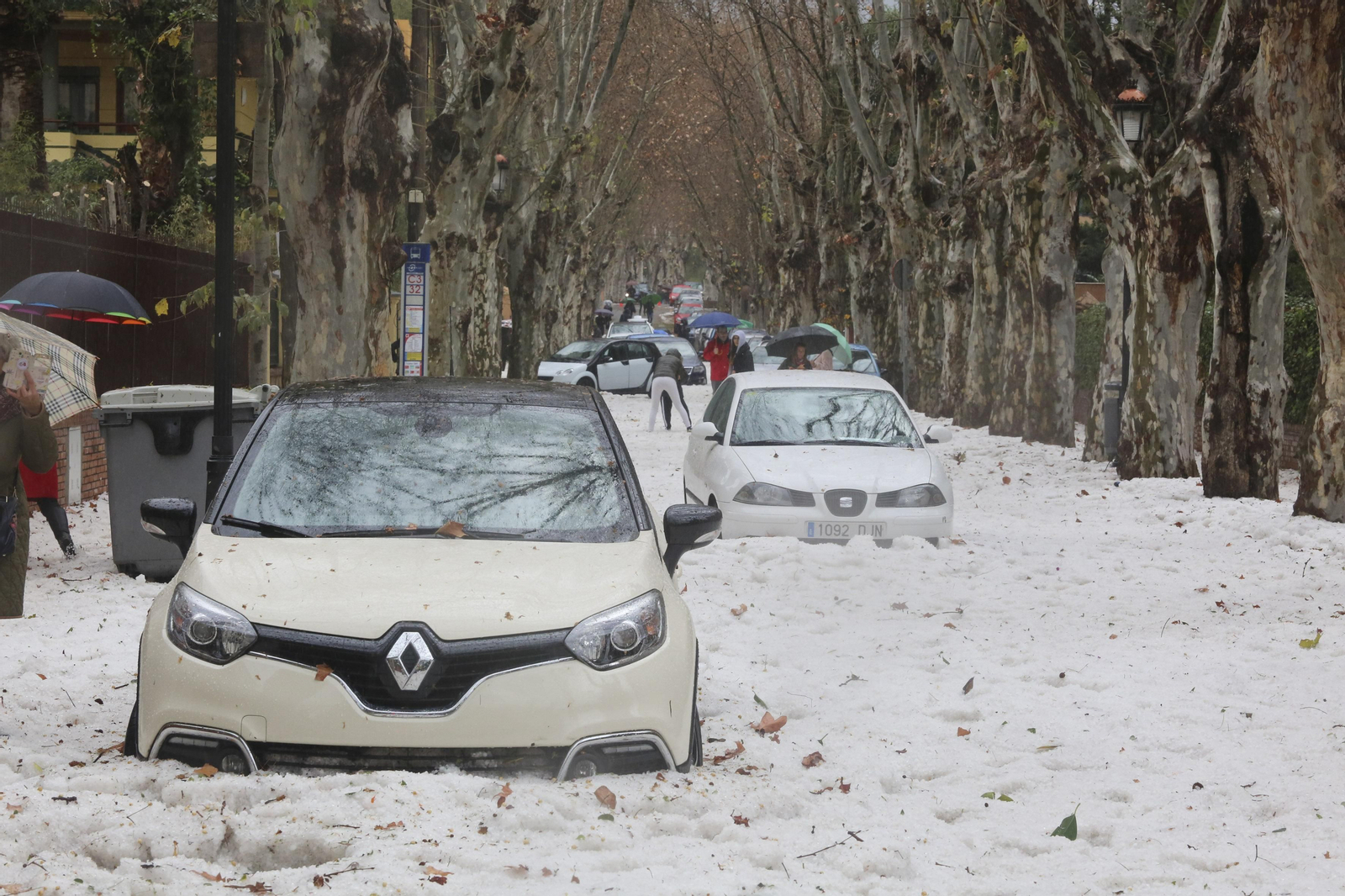 Fotos de la fuerte granizada registrada en Málaga