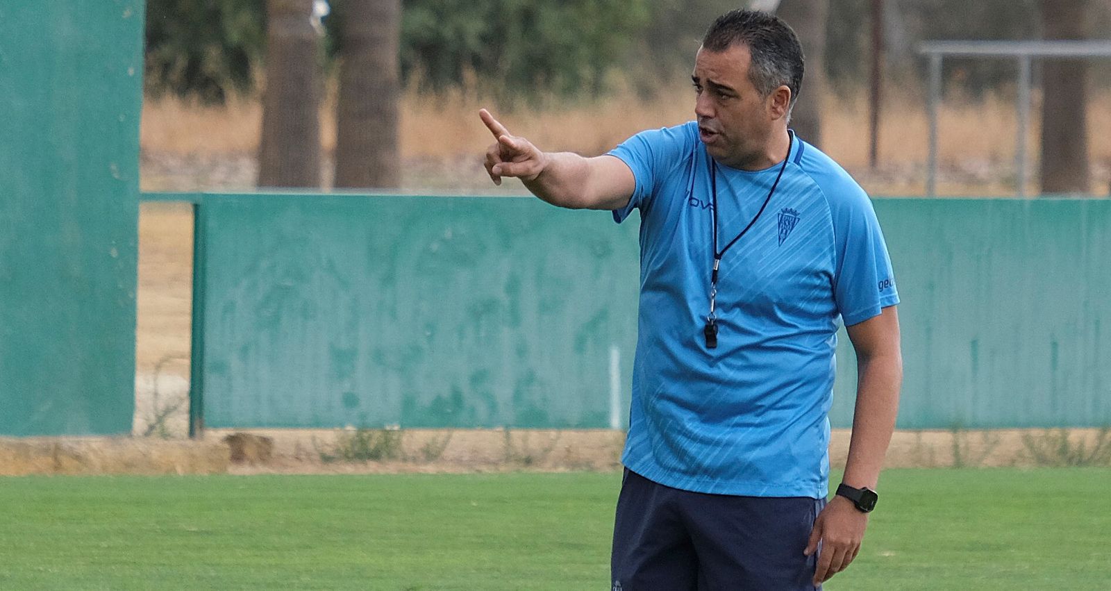 Germán Crespo, en el entrenamiento de este viernes del Córdoba CF.
